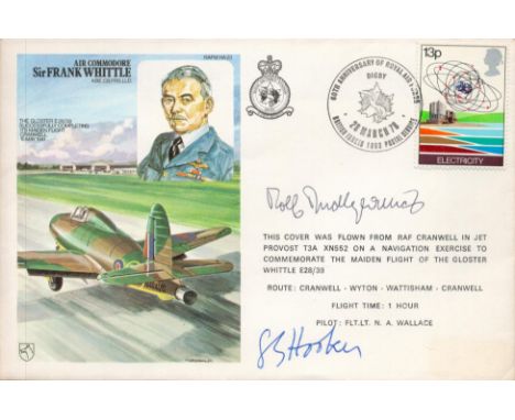 Jet Engine design team Rolf Dudley Williams and S Hooker signed flown Air Commodore Sir Frank Whittle FDC No. 325 of 1299. Fl