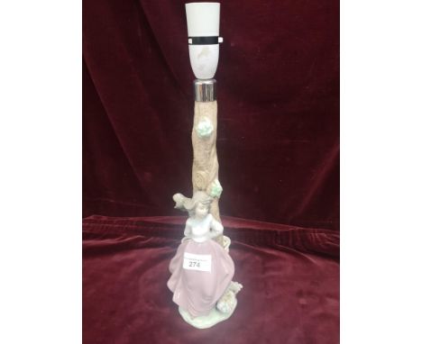 Nao girl figural table lamp. 