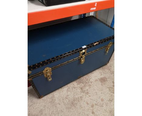 Large Vintage  Travel trunk. 