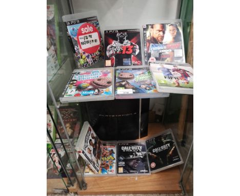 Playstation 3 console no leads together with ps3 games . 