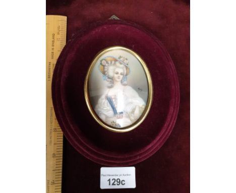 Stunning Portrait Of Young Lady In Victorian Attire Signed Ruby 