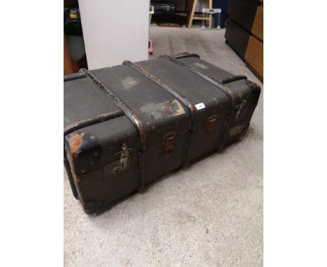 1920s Wooden bounded Travel trunk. 