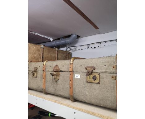 1920s Wooden bounded Travel trunk. 