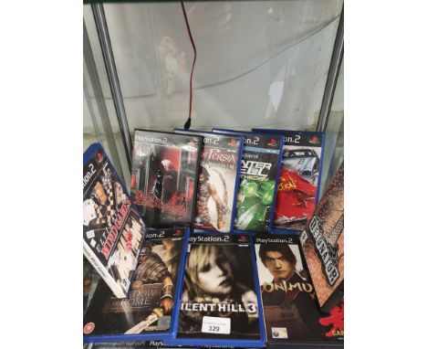 Shelf of playstation 2 Games. 