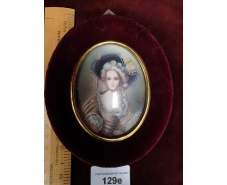 Stunning Portrait Of Young Lady In Victorian Attire Signed Ruby 