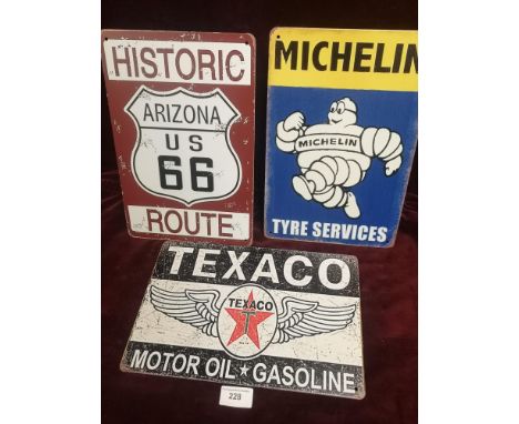 3 new enamel signs. 