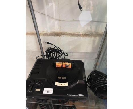 Sega mega drive 16 bit console with game and pad , no power supply . 