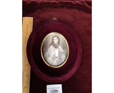 Stunning Portrait Of Young Lady In Victorian Attire Signed ARF 