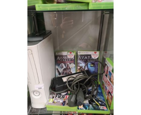Xbox 360 console with games . 