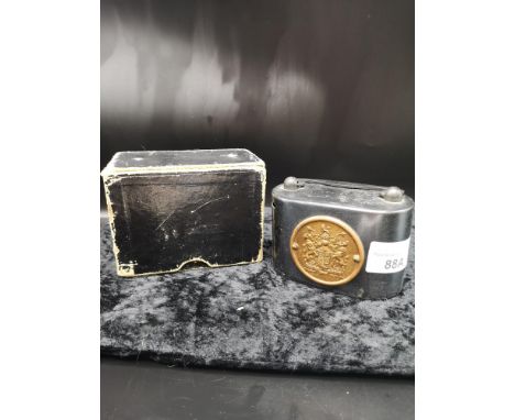Vintage British Money bank with box . 