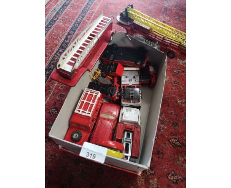 Small box of vintage playworn  vehicles. 
