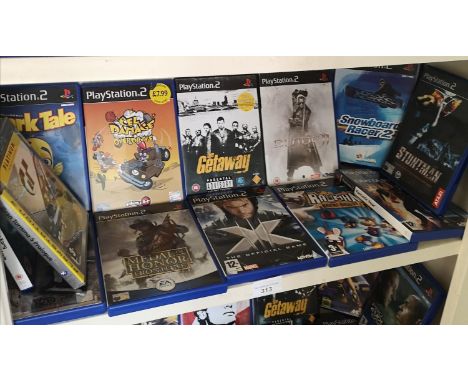 Shelf of Playstation 2 Games. 