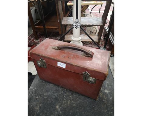 Vintage bowling case with intials D. H. 