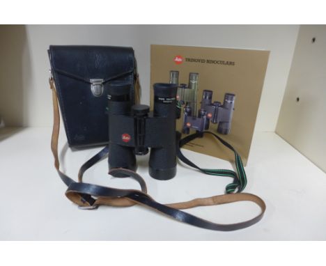 A pair of cased Leitz Trinvoid binoculars, 8x40B with leaflet and case 