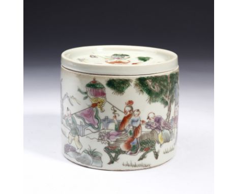 Chinese Art A famille rose porcelain censer bearing a six character Qianlong seal mark at the base China, 19th century . . Cm