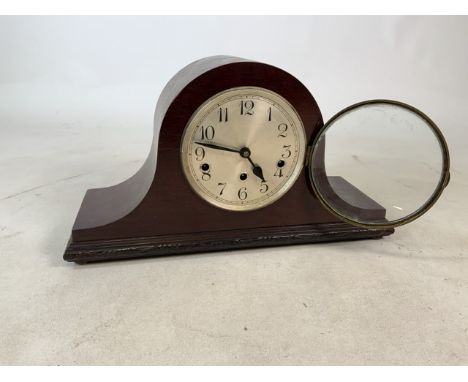 A French eight day dome shaped mantle clock