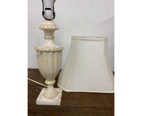 A Georgian-Regency urn converted into a lamp, contemporary base with shade