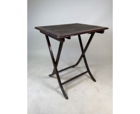 An early 20th century oak folding card table  W:61cm x D:51cm x H:68cm10