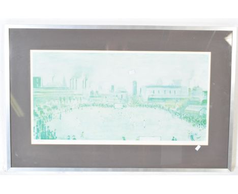 Laurence Stephen Lowry R.A (1887 - 1976) - A 20th century limited edition original print depicting 'The Cricket Match' by L. 