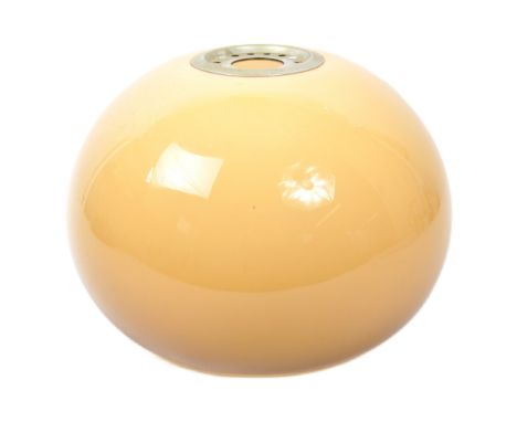A retro mid 20th century Italian Guzzini style mushroom light shade in a yellow colourway.&nbsp;