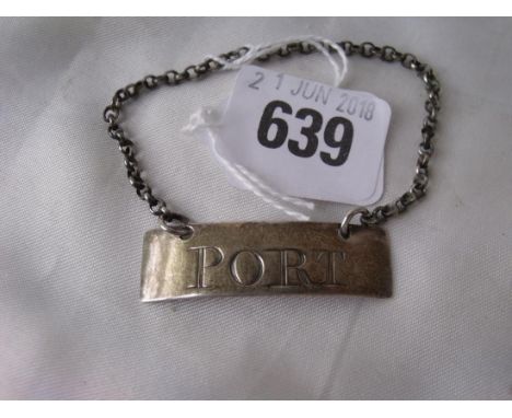 A antique Port ticket apparently unmarked    