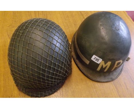  American MP helmet and another      