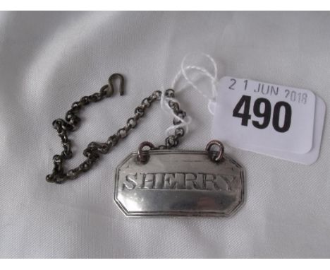 Georgian Sherry ticket with cut corners Lon  1807 by TRSH 1.5” wide       