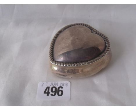 Heart shaped trinket box 2.25” long  Sheff 1897 40g       
