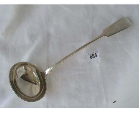 Good heavy Victorian fiddle pattern  soup ladle Lon 1849 by GMJ  310g     