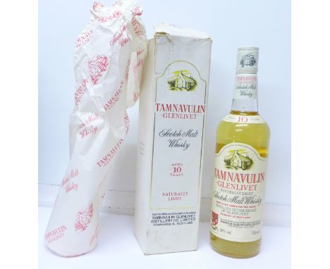 One bottle; Tamnavulin Glenlivet Scotch Malt Whisky