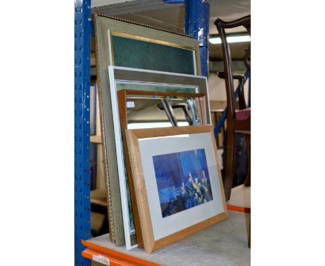 A MIRROR &amp; VARIOUS FRAMED PICTURES     
