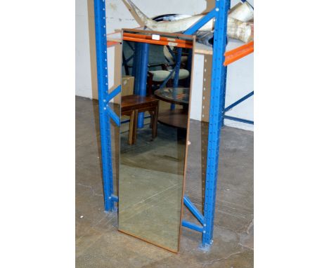 A TEAK FRAMED DRESSING MIRROR     