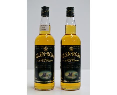 2 BOTTLES OF GLEN ROSA OLD RESERVE BLENDED SCOTCH WHISKY - EACH BOTTLE = 40% VOL, 70CL     