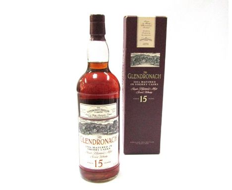 The Glendronach Single Highland Malt Scotch Whisky aged 15 years, 1ltr, boxed 
