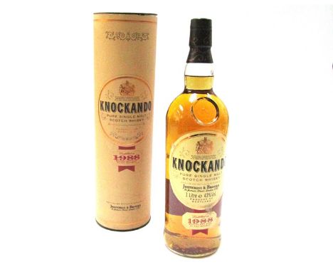 Knockando Pure Single Malt Scotch Whisky 1988, 1ltr in tube 