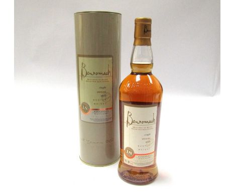Benromach 18 years Old Single Speyside Malt Scotch Whisky, 70cl in tin