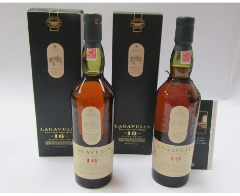 Lagavulin 16 year Old Single Malt Scotch Whisky, Islay, 70cl x 2, boxed