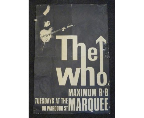 The Who, an original Maximum R&amp;B Tuesdays at the Marquee, 90 Wardour St., 38.5cm x 57cm 