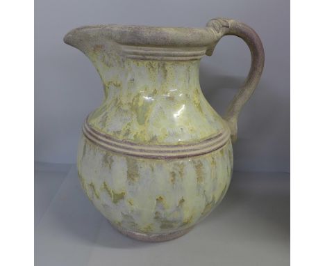 A large ceramic jug, 33.5cm