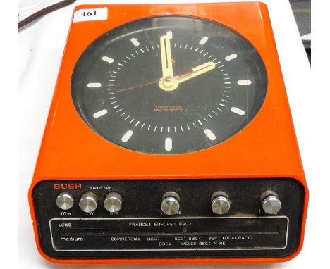 Bush Rank orange wall mounted clock radio 