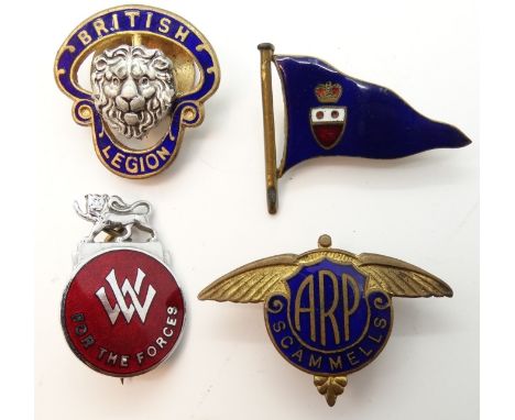 4 Military enamel badges 