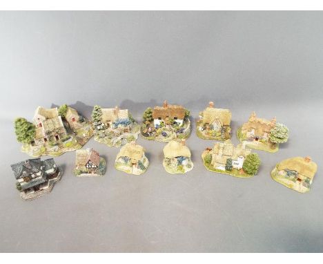 A collection of eleven Lilliput Lane models, all unboxed, to include 'Bluebell Farm', 'Summer Days', 'Strawberry Teas' and si