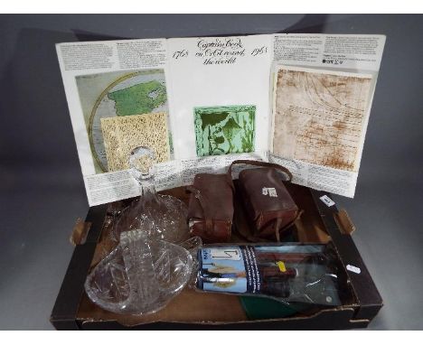 A mixed lot of glassware, vintage cameras and other