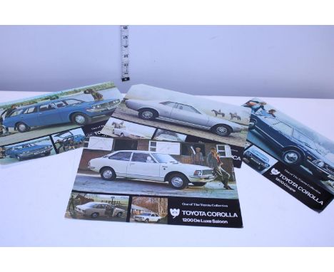 A selection of vintage Toyota promotional ephemera 