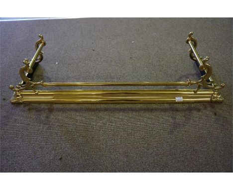 Reproduction Victorian style brass fender 