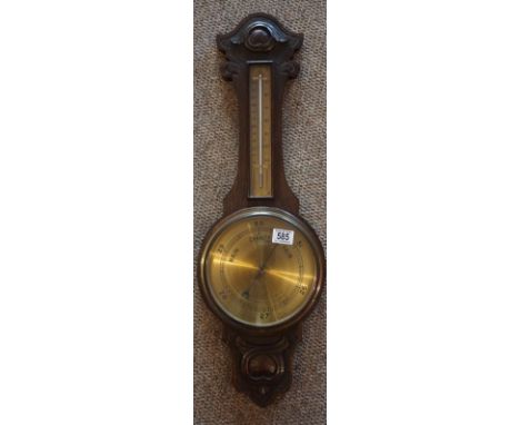 Oak aneroid barometer 