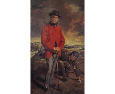 Framed golfing print of John White Melville  
