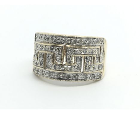 A 9ct gold diamond cluster ring, approx.25ct, approx 4.2g and approx size K.