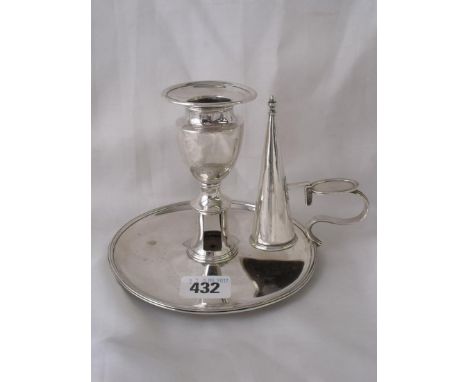GEORGIAN CHAMBER STICK WITH REMOVABLE   NOZZLE and extinguisher 5.5” dia Lon 1803 by CF  270g  