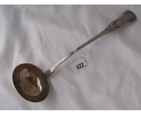 A heavy Scottish Kings pattern soup ladle Edin 1853 by   JMC 245g        